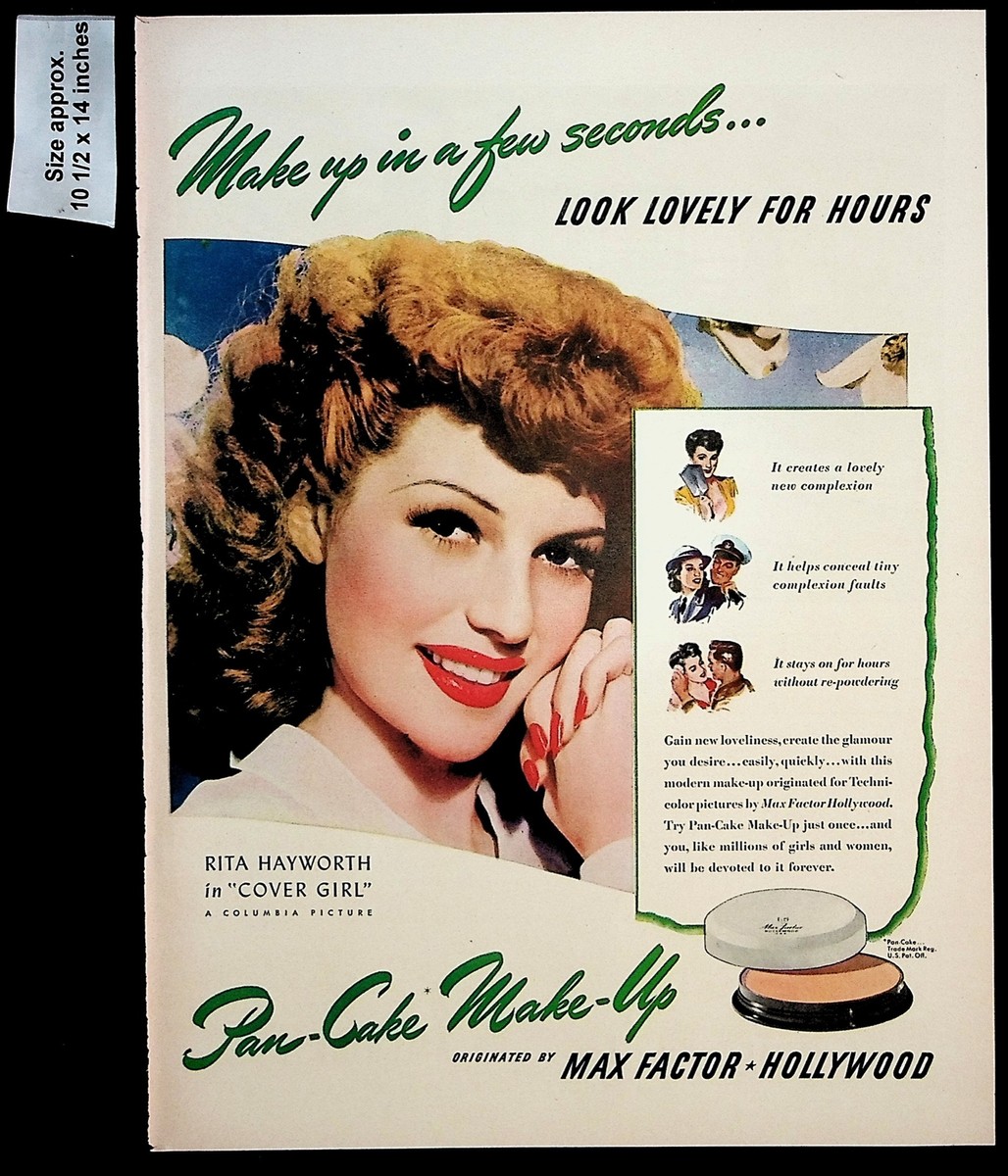 1943 Max Factor Hollywood Makeup Pancake Rita Hayworth