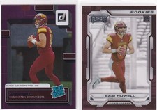 Sam Howell 2022 Donruss Purple Stat Line /500 Rated Rookie. + CLEAR MOMENTUM RC