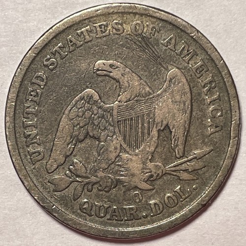 1840-O No Drapery Seated Liberty Quarter Very Fine VF Coin, Scratches #17112 - Picture 2 of 3