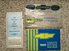 1969 Chevelle SS GM Factory Original Owners Manual Set 136379G Car Sold in Pa.