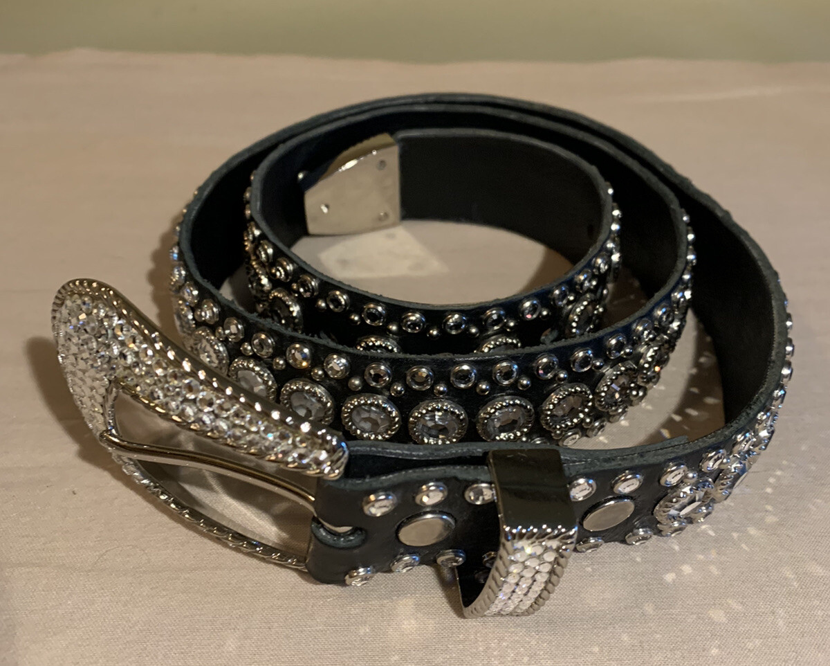 Kippy's Cowgirl Belt Size 32 Waist Black With Swarovski Kippy's Cowgirl Belt Size 32 Waist Black With Swarovski