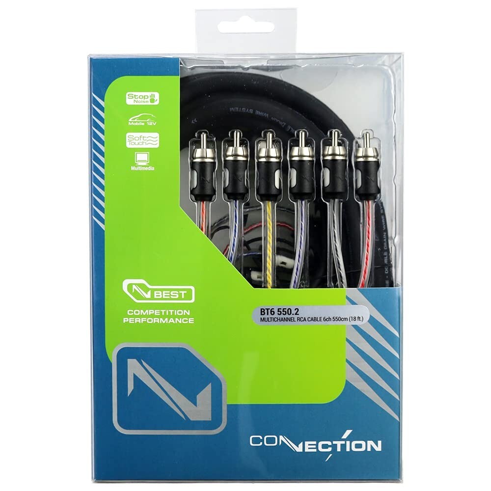 Audison Connection BT6 550.2 Six-Channel RCA cable 5.5m/18.1ft NEW