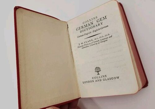2 Collins Gem Pocket Dictionary 1963 Italian-English 1958 German-English - Picture 9 of 14