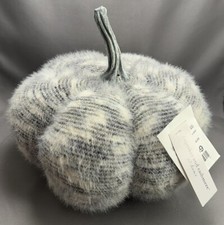 Cupcakes & Cashmere Super Soft Gray Plush Pillow Pumpkin 6βx9β Fall / Halloween