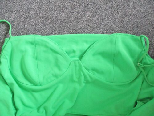 Zara - Lime Green, Ruched/Tie Side, Drape Top, Strappy, Bodycon Maxi Dress - M - Picture 9 of 13