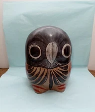 Pottery Owl Mexico Signed TGM 8 Inches