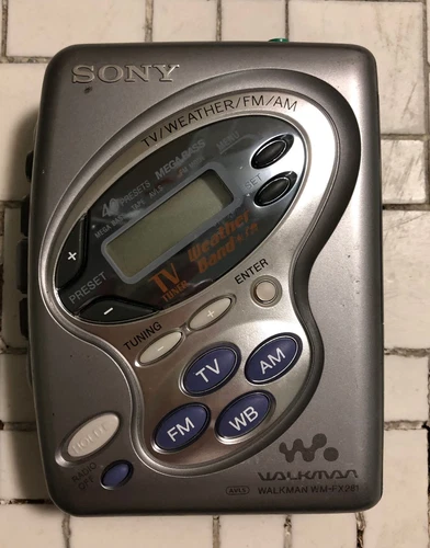 VTG Sony Walkman WM-FX281 Stereo Cassette Tape Radio for Parts Repair