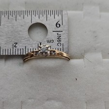 YG Prong Set Solitaire Engagement Ring Round White Diamond Size 7  2mm Band