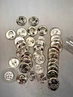 1963P WASHINGTON QUARTER 90% SILVER CH. BU BRILL UNC 40 COIN ROLL TYPE B REVERSE
