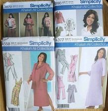 Lot 4 Simplicity Khaliah Ali Sewing Pattern Woman Plus 18-24 4377 4558 3990 3870