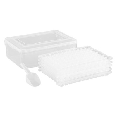 Practical Leak Proof Ice Cubes Tray Stackable Ice Mold with Lid and Container