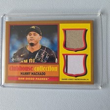 2025 Topps Heritage Clubhouse Collection Dual Jersey Patch Manny Machado #/50