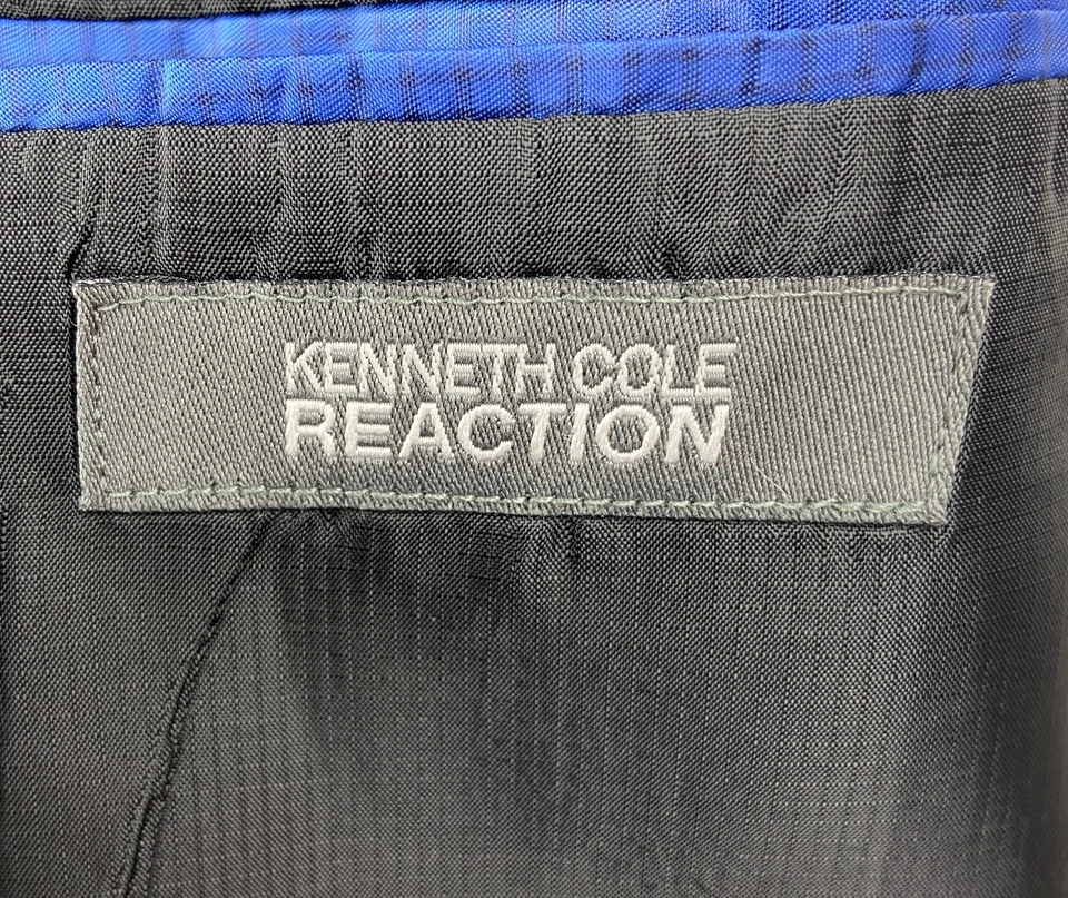 KENNETH COLE REACTION Mens 40R Gray Stripe Soft 2 Piece Suit W/Dress Pants 33x32 - Image 2 of 4