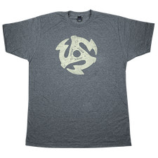 Gretsch Guitars Charcoal 45RPM Logo Graphic T-Shirt, Mens Size Medium 9224576506