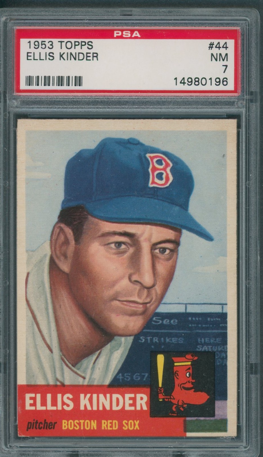 1953 Topps #44 Ellis Kinder PSA NM 7 *0196
