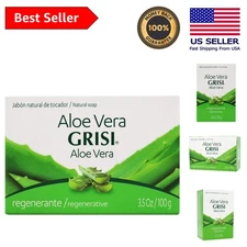 Luxury Aloe Vera Soap - 6 Bars of Moisturizing & Acne-Reducing Cleanser - 3.5 Oz