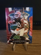 2025 Panini Select Quinshon Judkins #55 Concourse Red & Blue Shock /399 RC
