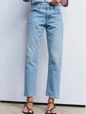 AYR The Stance 26 Light Wash Straight Leg Cropped Jeans Quiet Luxury Minimalist
