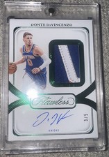 2023-24 Flawless Donte DiVincenzo  GOLD Materials Patch/Auto #3/5!!