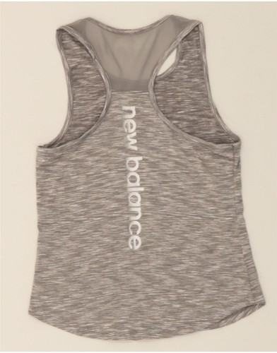 NEW BALANCE Girls Graphic Vest Top 14-15 Years Large Grey Flecked CL20 - Picture 2 of 4