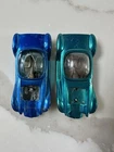 Lot Of 2 Vintage Hot Wheels Redline Beatnik Bandit Cars 1967 1968 Blue Aqua