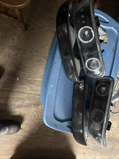 Black 99-02 Silverado 00+ Suburban Tahoe Halo Projector Headlights +Bumper Light