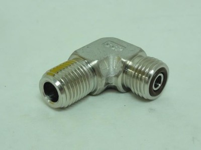 207768 New-No Box; SSP S4-4ME Elbow Fitting; 90Deg; SS-316; 1/4 BOSS x 1/4 NPT