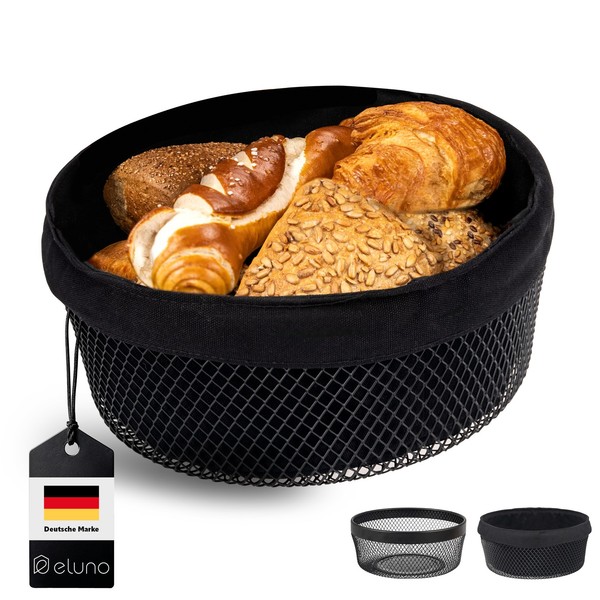 Eluno Obstkorb - Brotkorb, Obstschale, Aus Schwarzem Metall Ø Ca. 25 X 11 H Cm-image