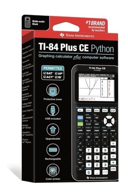 Texas Instruments TI-84 Plus CE Python Graphing  + Software Matte Black NIB