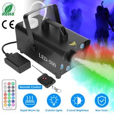 500W Smoke Machine with 9 Color LED Lights  Remote Control for Party Christmas
