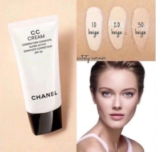 Creme Chanel CC super ativo correção completa 10 bege FPS 50 100% autêntico - Imagem 2 de 4