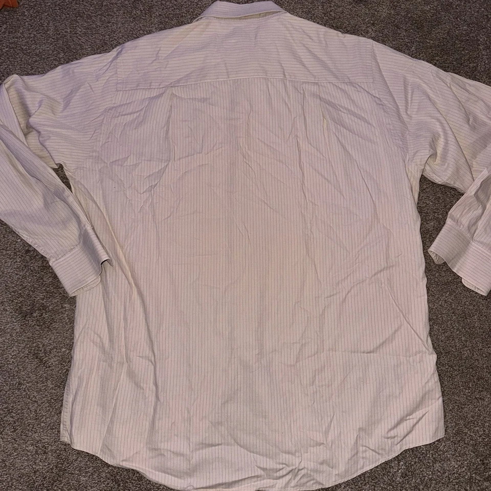 CALVIN KLEIN MEN'S LARGE LONG SLEEVE DRESS SHIRT *stain on inside collar* - Image 4 of 4