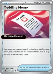 Meddling Memo 181/191 Surging Sparks Reverse Holo