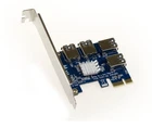 PCIe 1X 4 Port USB3 Replication Card - For PCIe Riser Bitcoin Mining