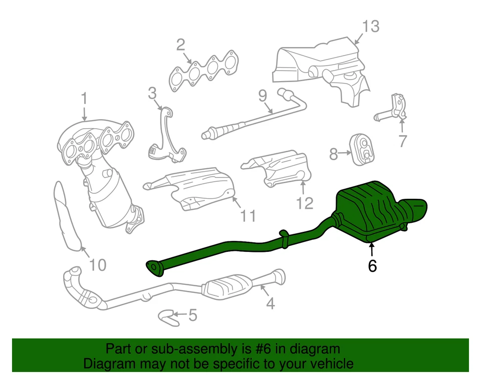 Silenciador e tubulação genuínos Mercedes-Benz 203-490-58-21 QTD 1 - Imagem 2 de 3