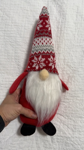 Decorazione Gnomo Rosso Natale Nordico 14'' - Decorazione Natalizia Artigianale da Tavolo - Video 1 di 1