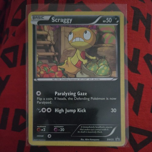 Pokemon Cards Scraggy BW25 Holo Black And White Promo Holo NM