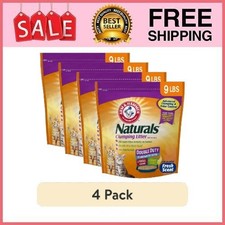 4 Bag ARM HAMMER Naturals Clumping Cat Litter,Odor Control,Fresh Scent,9lbs Bag