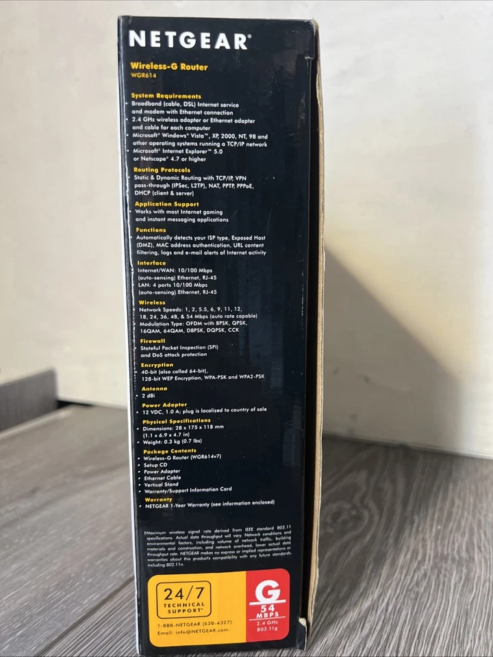 Netgear WGR614 54 Mbps 4-Port 10/100 Wireless G Router - Image 2 of 4