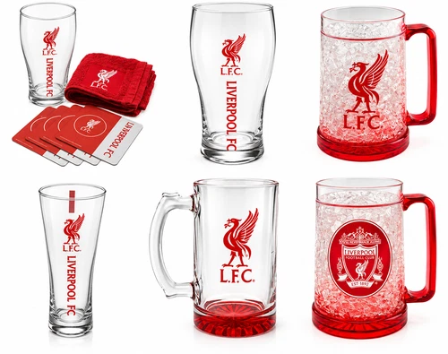 LIVERPOOL FC Pint Glass Shot Glass Whiskey Glass Tankard Mason Jar Gift