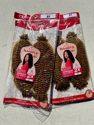 Outre Crochet Braids X-Pression Twisted Up 2X Springy Afro Twist 12  (2Packs)