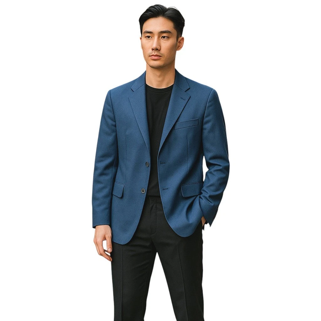 Cappotto sportivo Michael Kors uomo anni 40 maglia blu shell finta tasche esterne 4 int. tasche