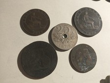 Spain 5 10 25 Centimo Gramos 1870 1927 Old Vintage Spanish Coins Collectibles