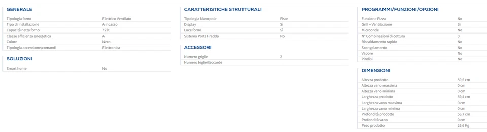 Beko Forno Ventilato Multifunzione 72 L A Nero BBIE11100B EAN 8690842516863 - Immagine 3 di 3