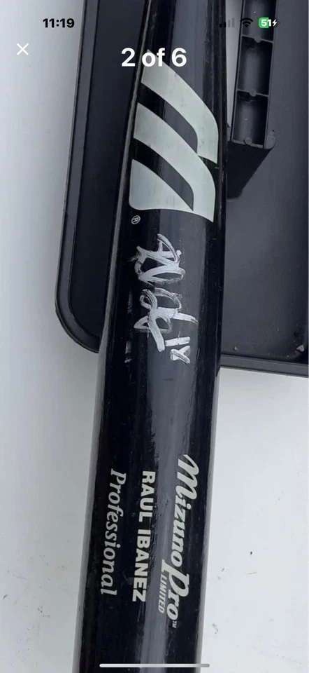 Taco de beisebol autógrafo Raul Ibanez - Imagem 2 de 4