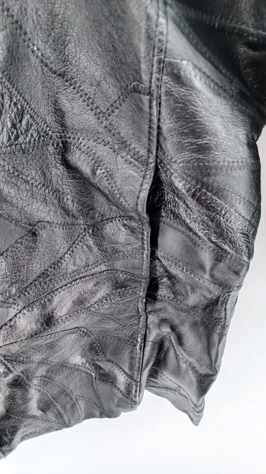 Santa Cruz Jacket Women's Large Motorcycle Genuine Leather Full-Zip Belted - Изображение 3 из 4