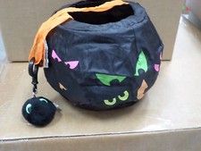 Halloween Trick Or Treat Collapsible Candy Bag Pottery Barn Kids Spider KEYCHAIN
