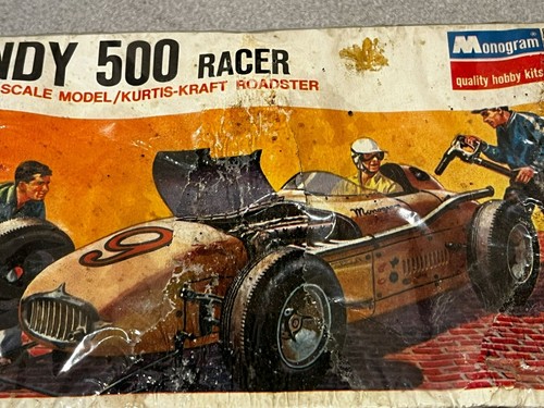Vintage 1967 Kurtis-Kraft Roadster Indy 500 Racer Model Kit Monogram 1/24 - Picture 2 of 11