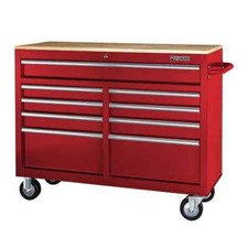 BRAND NEW 46 In. 9-Drawer Mobile Storage Cabinet w/Solid Wood Top Workbench