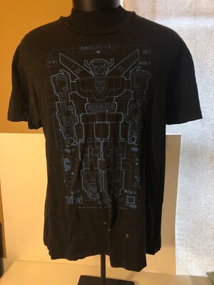Voltron Blueprint Lootcrate T Shirt Japanese Characters Black Mens L? Flawed